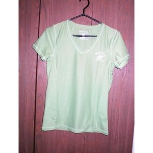 Light Mint Green V-Neck Athletic Tee